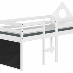 Low mid sleeper F.Wht. 160x70cm & 70cm end panel+ shelf unit