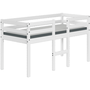 Low mid sleeper F.Wht. 160x70 W.Slats   Divided bedside