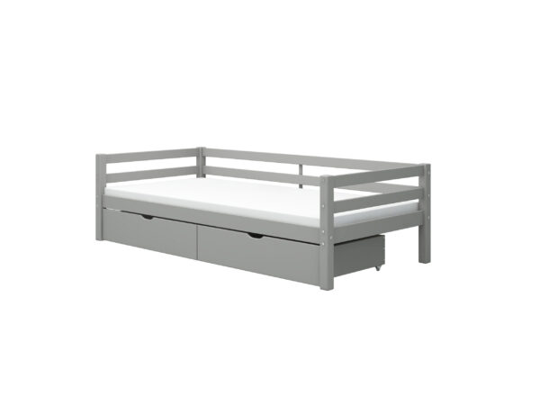 Daybed with drawers in grey