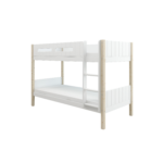 Bunk Bed in white MDF with natural pine legs